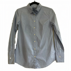 BANANA REPUBLIC blue fitted Riley  dress shirt with detachable flower. Size 4P